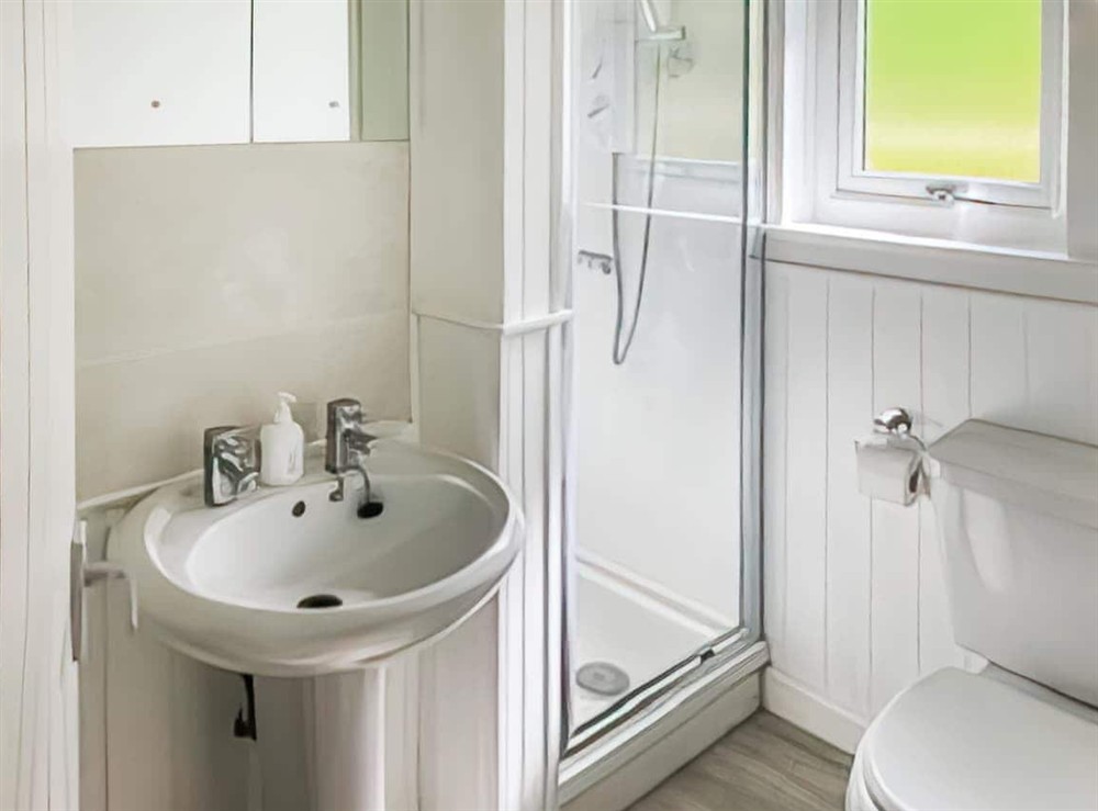 Shower room at Tay Lodge in Aberfeldy, Perthshire