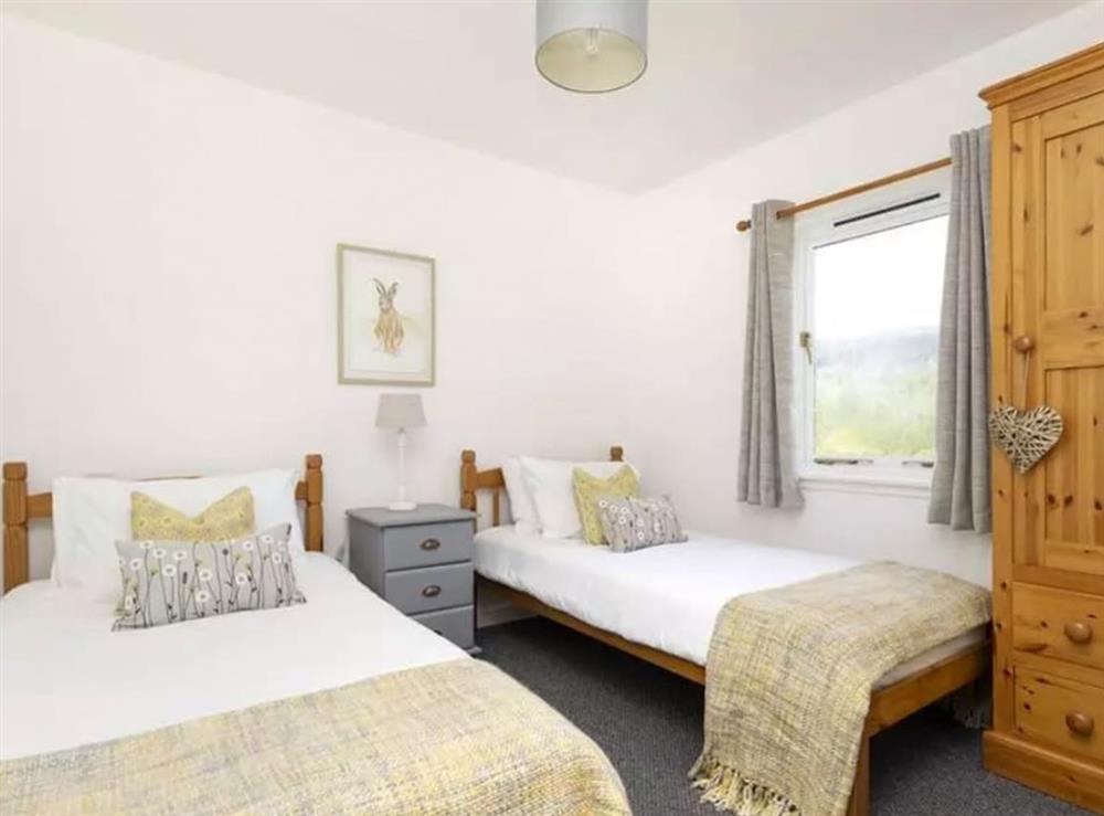 Twin bedroom at Tay Lodge in Aberfeldy, Perthshire