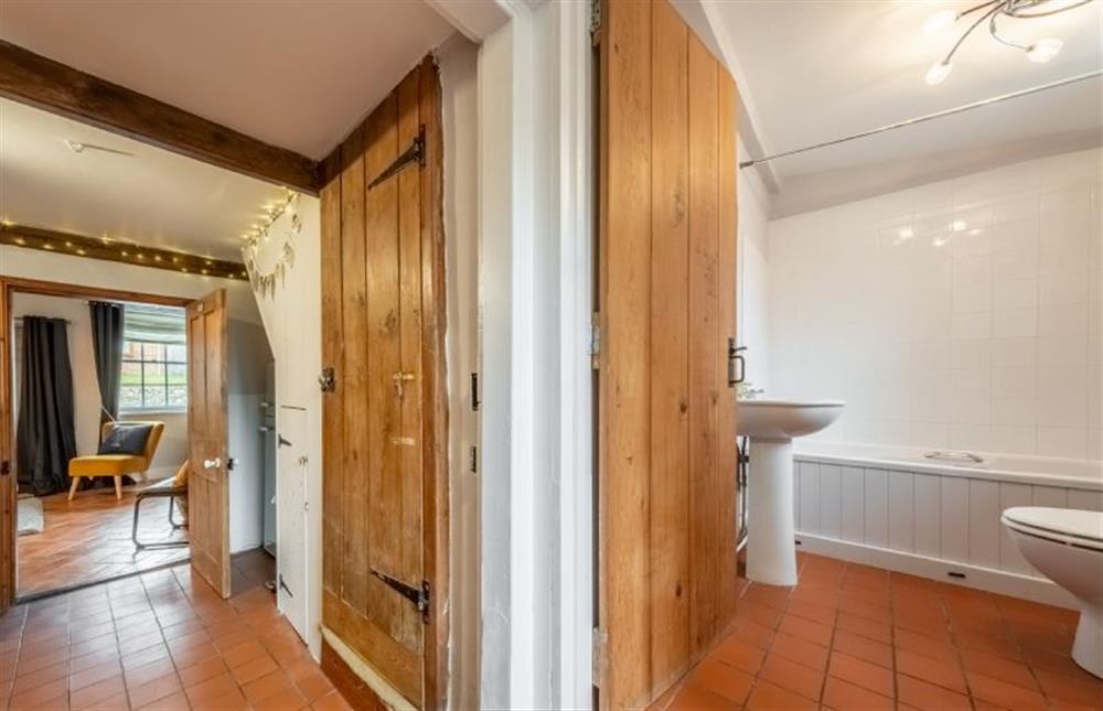Ground floor: Entering the bathroom at Teacup Cottage, Syderstone near Kings Lynn