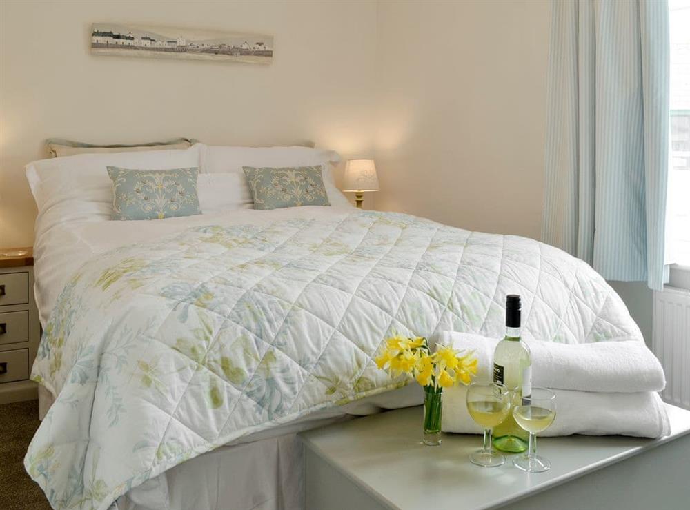 Comfortable double bedroom at Teal Cottage in Instow, near Bideford, Devon, England