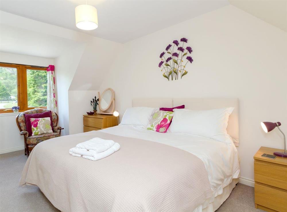 Comfortable double bedroom at Teapot Cottage in Gairlochy, Inverness-shire