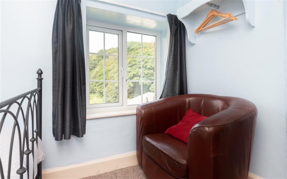 The second double bedroom with views at Ted's Cottage in Boscastle