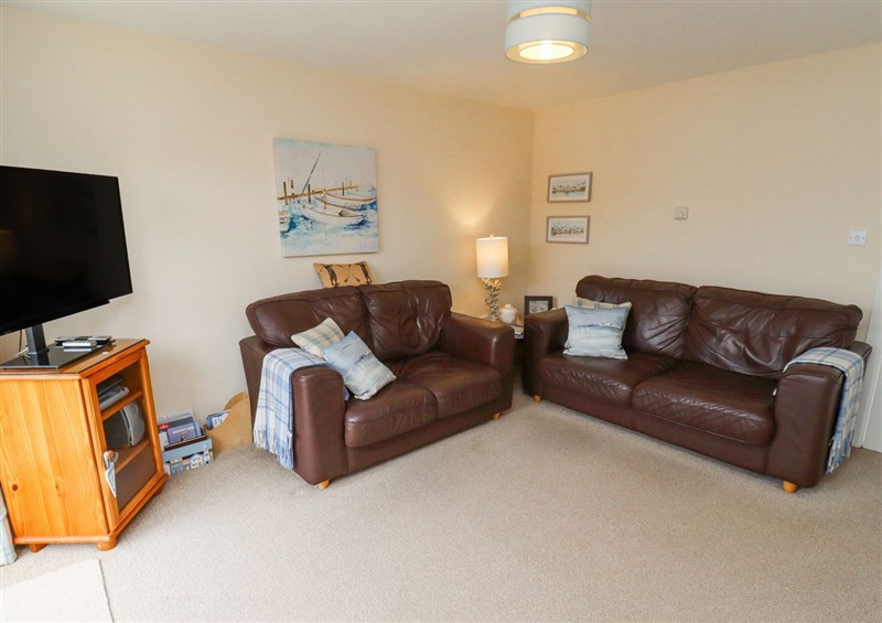 The living room at Tee View, Seahouses