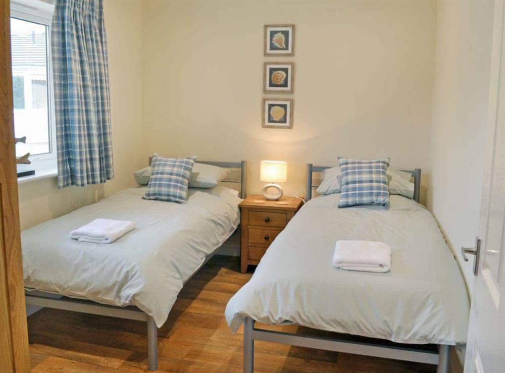 Twin bedroom at Tegen in Tywardreath, near Fowey, Cornwall