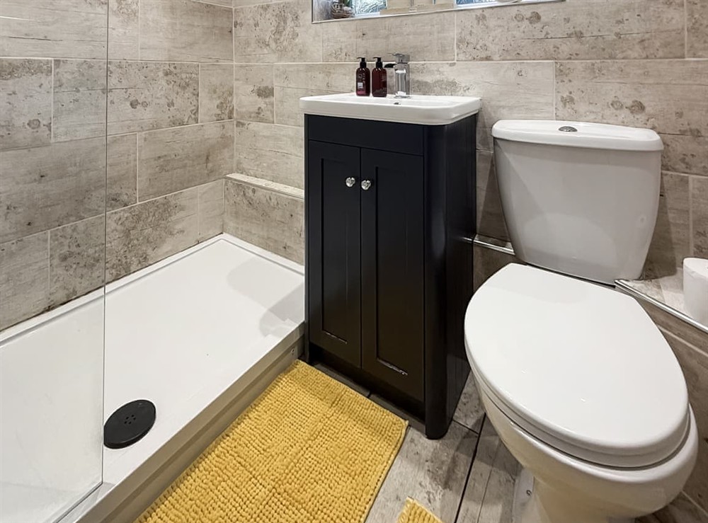 Downstairs toilet at Tegfryn Cottage in Pant Llwyd, near Blaenau Ffestiniog, Gwynedd