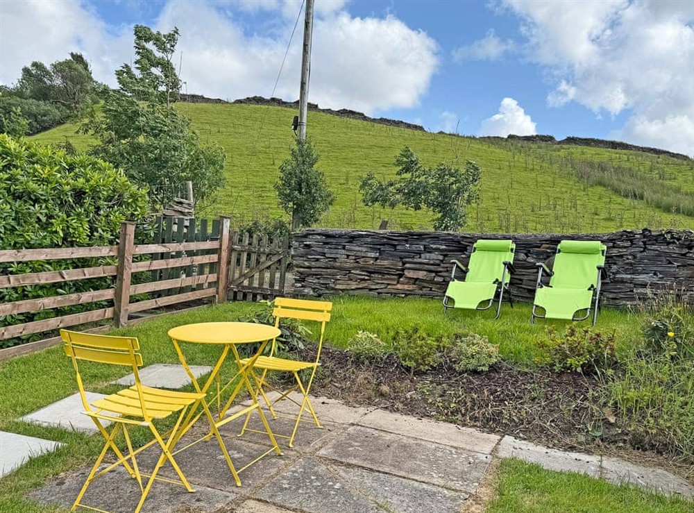 Garden at Tegfryn Cottage in Pant Llwyd, near Blaenau Ffestiniog, Gwynedd