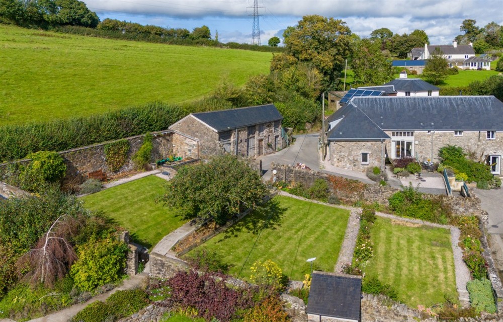 This is the setting of Teign Cottage at Teign Cottage in Broadhempston