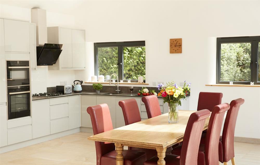 Fully equipped kitchen and open plan dining at Teign Vale, Drewsteignton