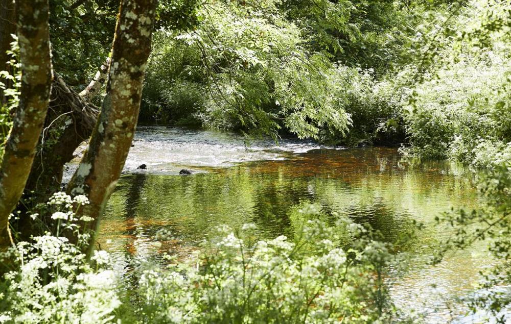 The river is home to salmon, trout and a family of otters and comes with half a mile of fishing bank