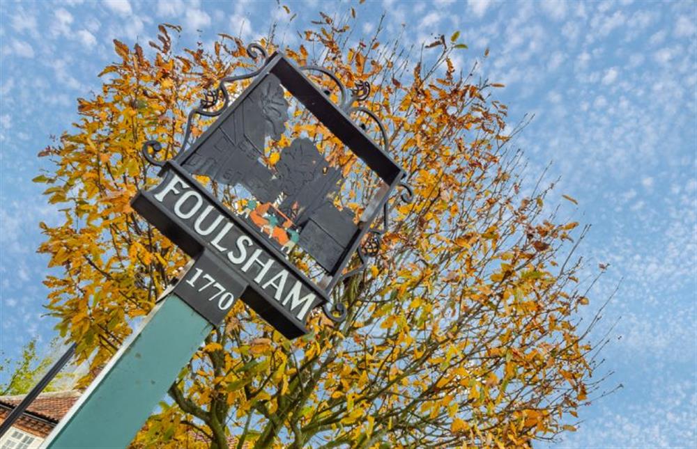 The village sign! at Telford Cottage, Foulsham near Dereham