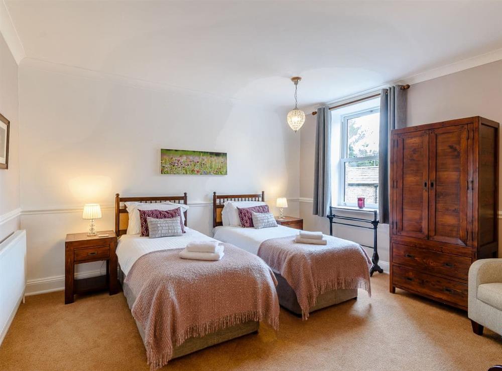 Twin bedroom at Temple House in West Burton, near Leyburn, North Yorkshire