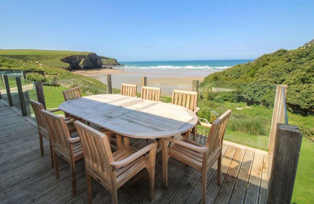 View from Main Decking at Templeton in Mawgan Porth, Cornwall