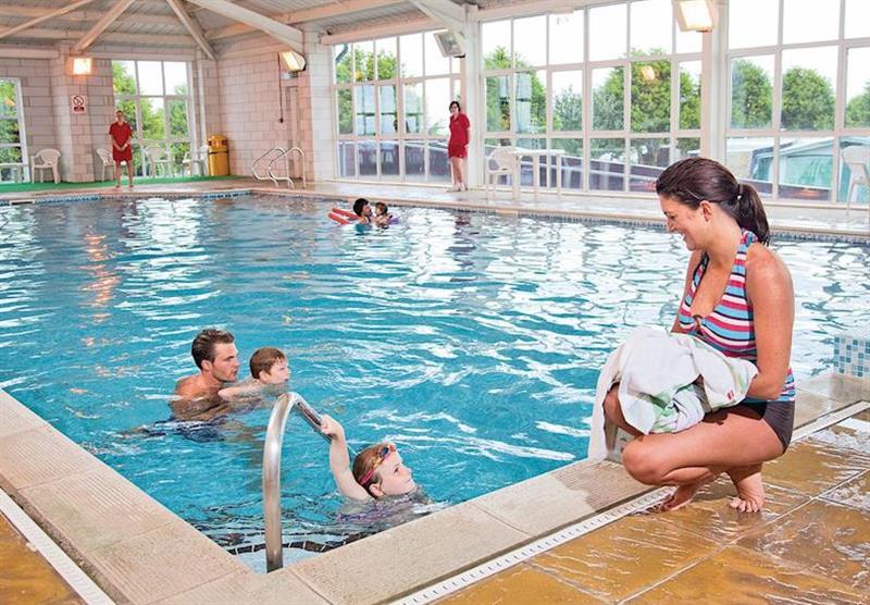 Indoor heated swimming pool at Tencreek in Cornwall, South West of England