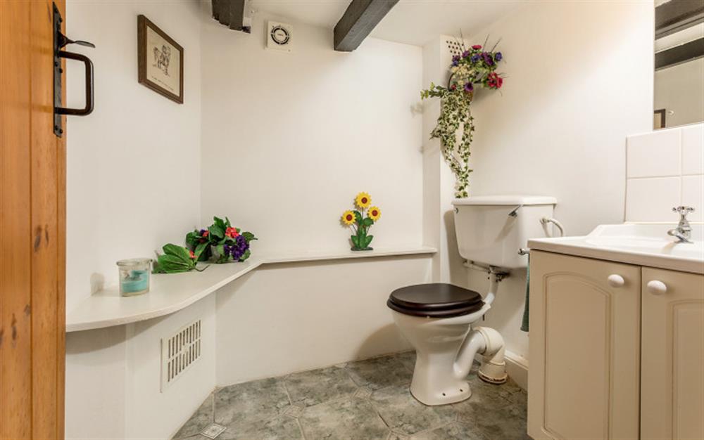 The bathroom at Terrills in Polperro