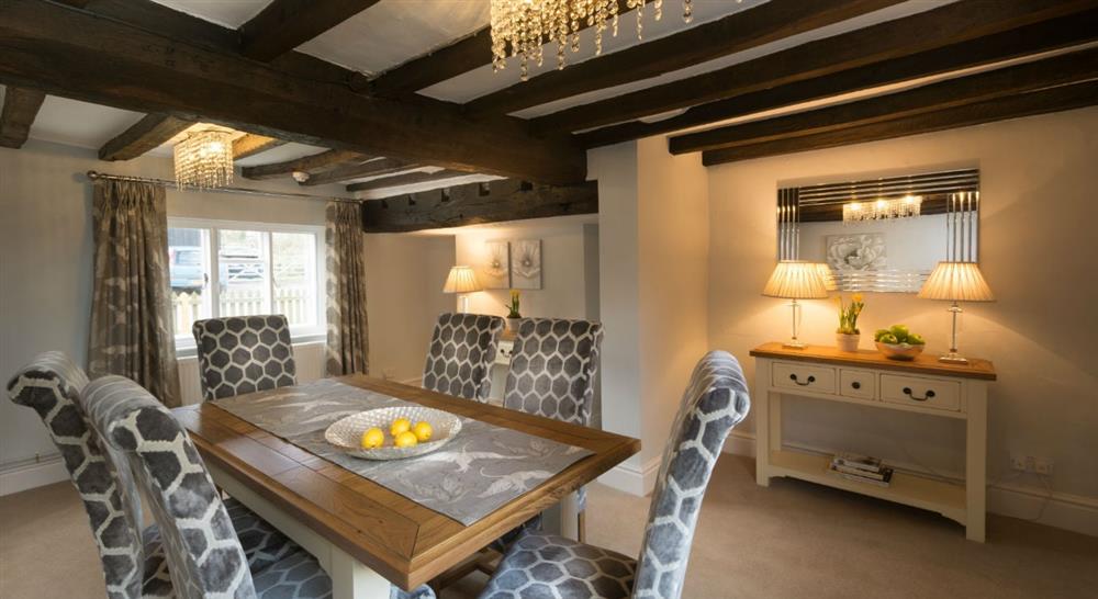 The dining room at Thatch Cottage in Ashby-de-la-zouch, Leicestershire