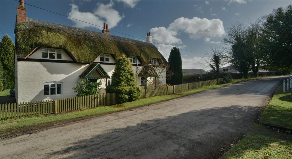 The exterior of Thatch Cottage, Calke Village, Ashby-de-la-Zouch, Leicestershire