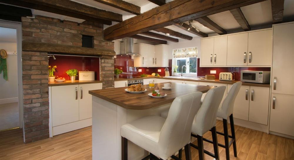 The kitchen at Thatch Cottage in Ashby-de-la-zouch, Leicestershire