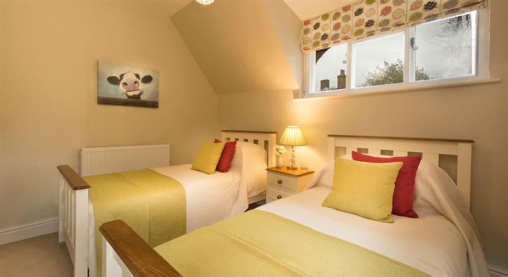 The twin bedroom at Thatch Cottage in Ashby-de-la-zouch, Leicestershire