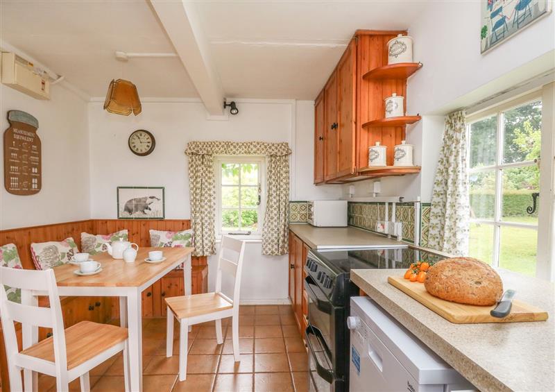 This is the kitchen at Thatch Cottage, Buckland Newton