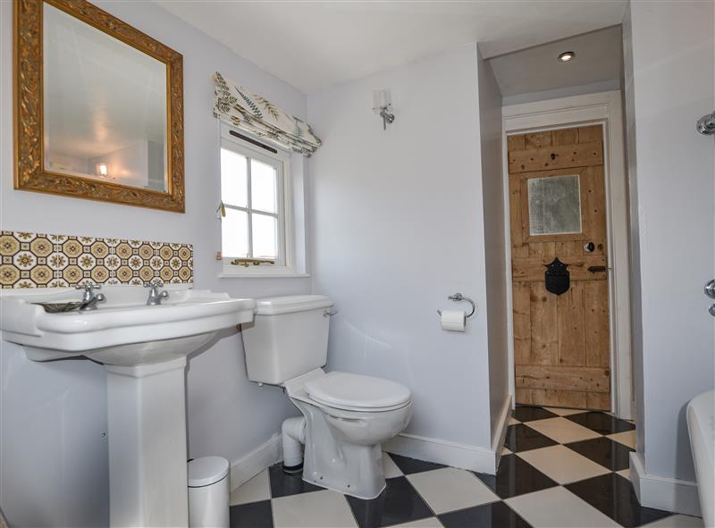 The bathroom at Thatched Cottage, Charmouth