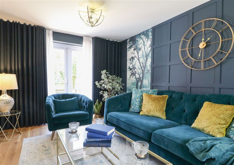 This is the living room at The Active Recovery Retreat, Yarnfield near Stone