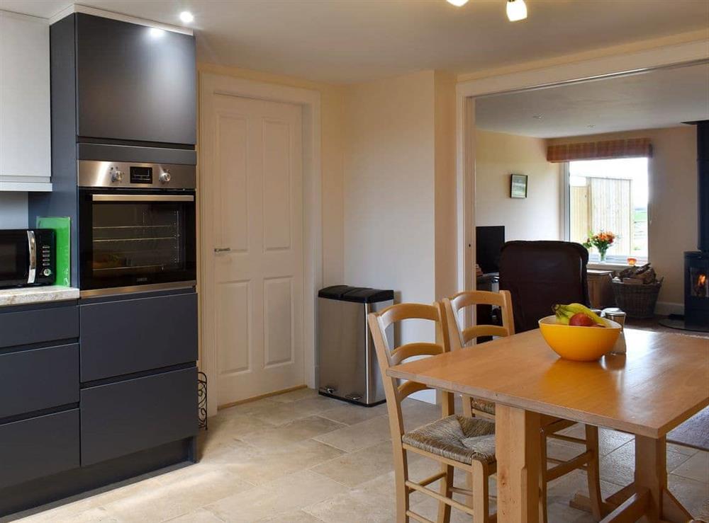 Well equipped kitchen and dining area at The Annex At Fernyrig in Coldstream, Berwickshire