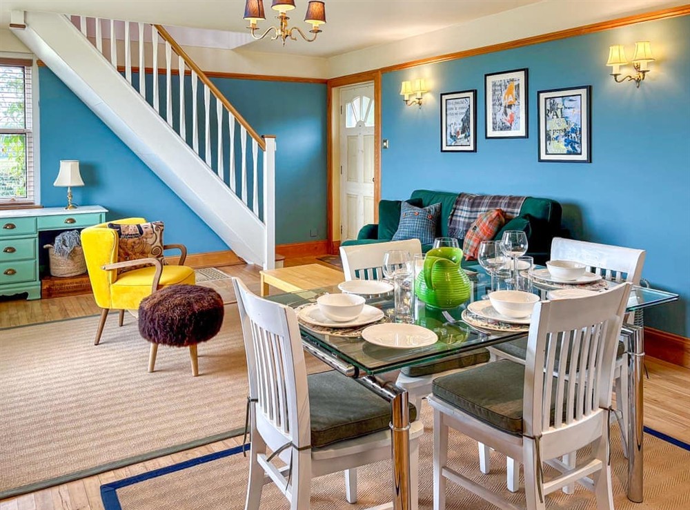 Open plan living space at The Annex at Mains House in Tain, Ross-Shire