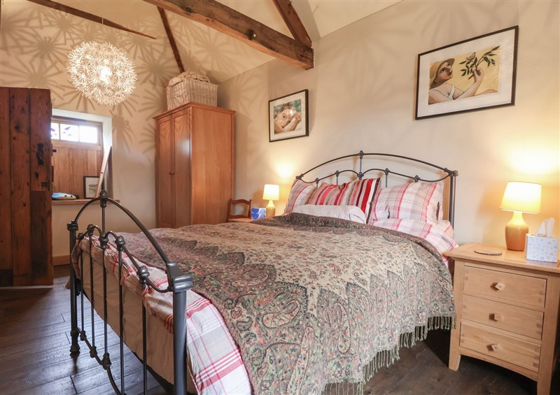 This is the bedroom at The Annex at Manor Farm, Brandsby