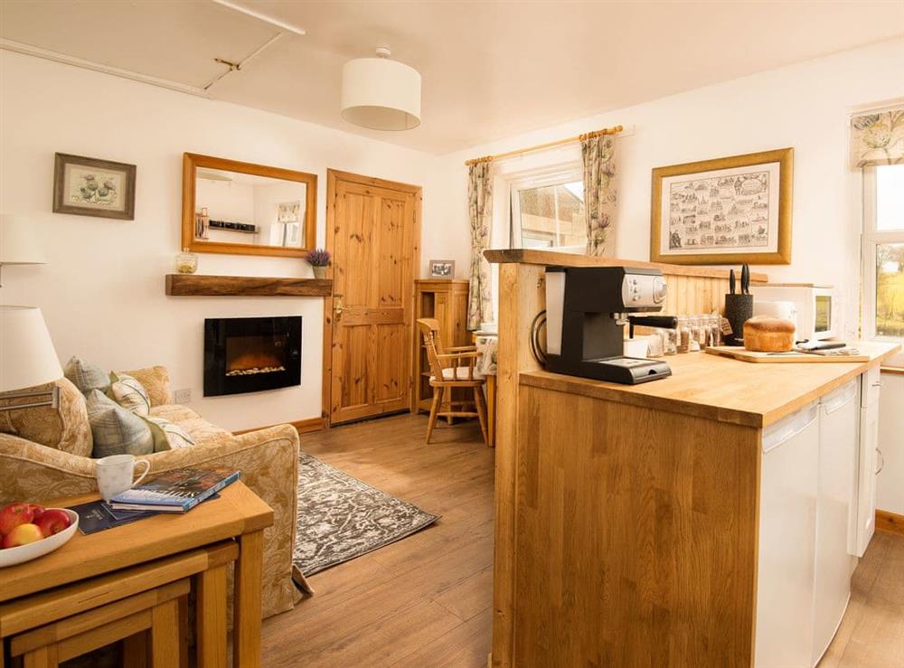 Open plan living space at The Annex at Stenmuir in Hume, near Kelso, Scottish Borders , Roxburghshire