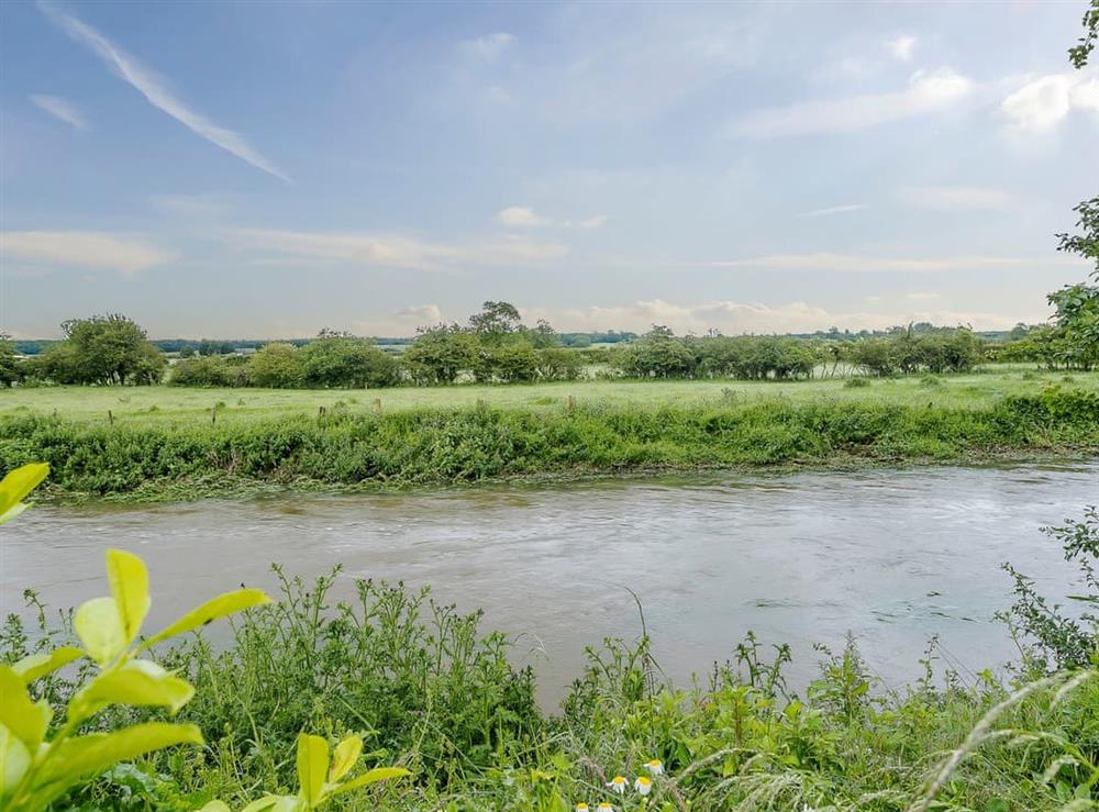 The nearby river at The Annex in Kirkby on Bain, near Horncastle, Lincolnshire