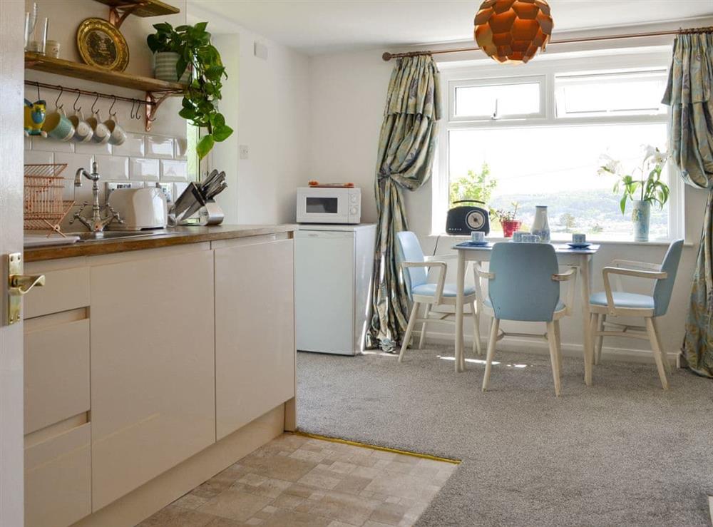 Light and airy kitchen and dining room at The Annex in Llandudno, Conwy, Gwynedd