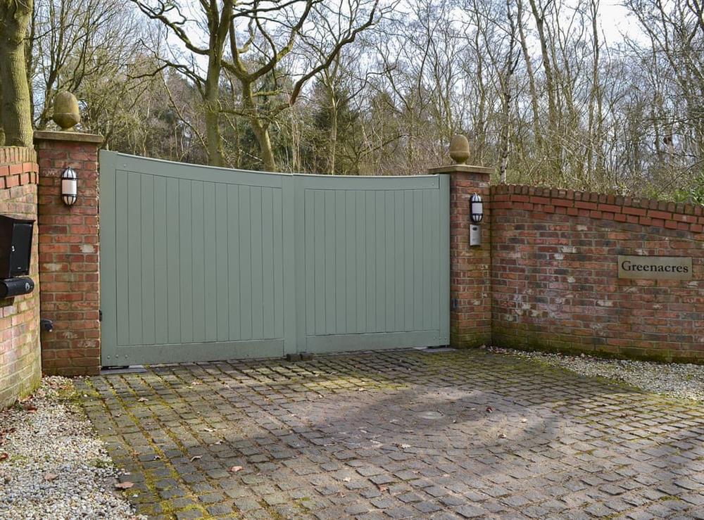 Gated driveway shared with owner at The Annexe in Lower Withington, near Knutsford, Cheshire