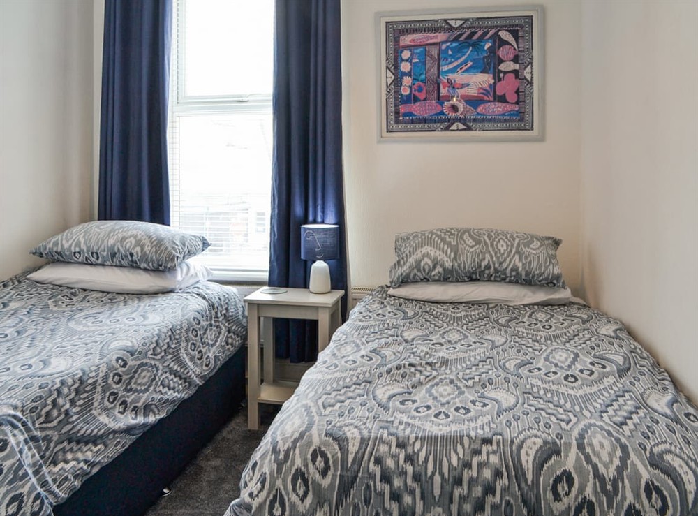 Twin bedroom at The Apartment in Filey, North Yorkshire