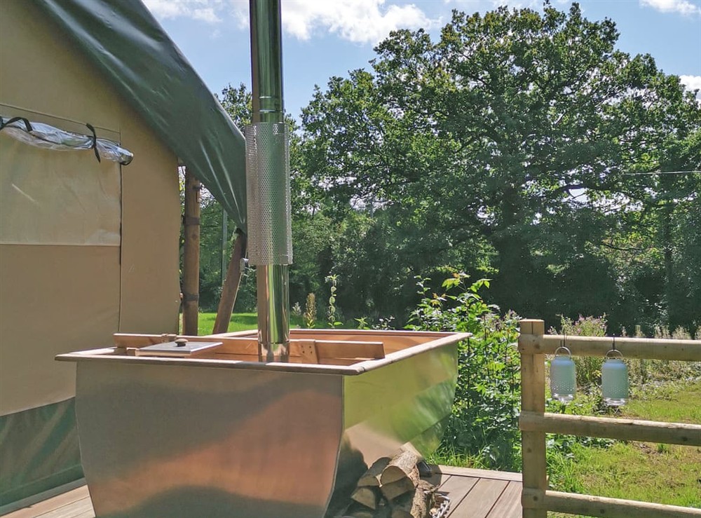 Hot tub at The Apple Bobber in Halesworth, Suffolk