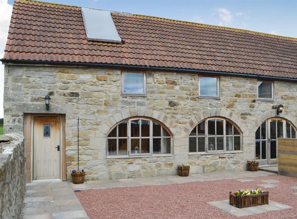 Converted barn with private hot tub at The Arches in Longdyke, near Morpeth, Northumberland