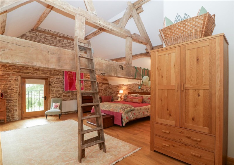 This is the bedroom at The Art House, Stoke Prior