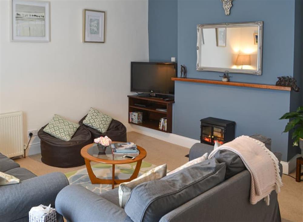 Living room at The Bakehouse Apartment in Rothbury, Northumberland