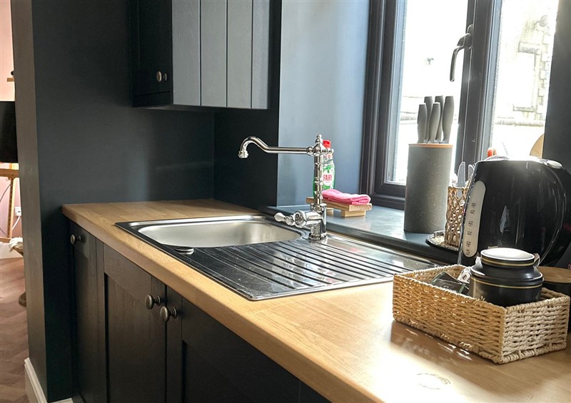 This is the kitchen at The Balmoral Coach House, Morecambe