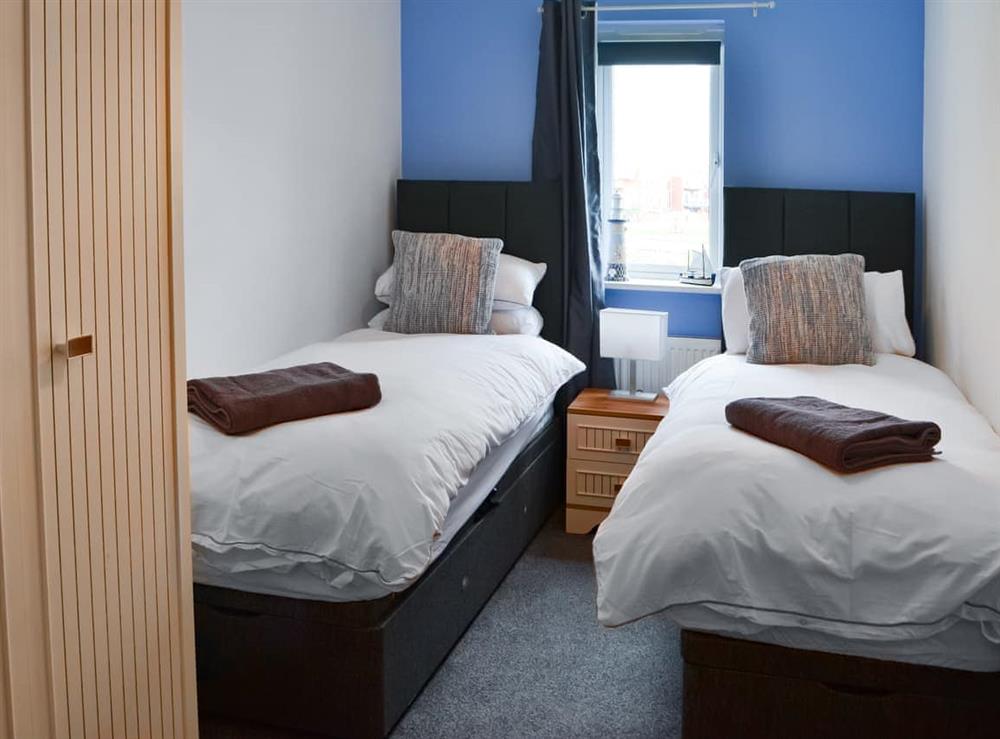 Twin bedroom at The Bandstand Sea View in Blyth , Northumberland