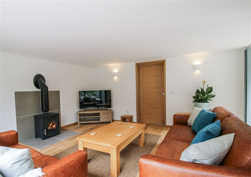 The living room at The Barn, Acton near Bishops Castle