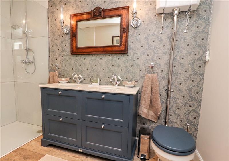 This is the bathroom at The Barn at Copy House Hideaway, Earby