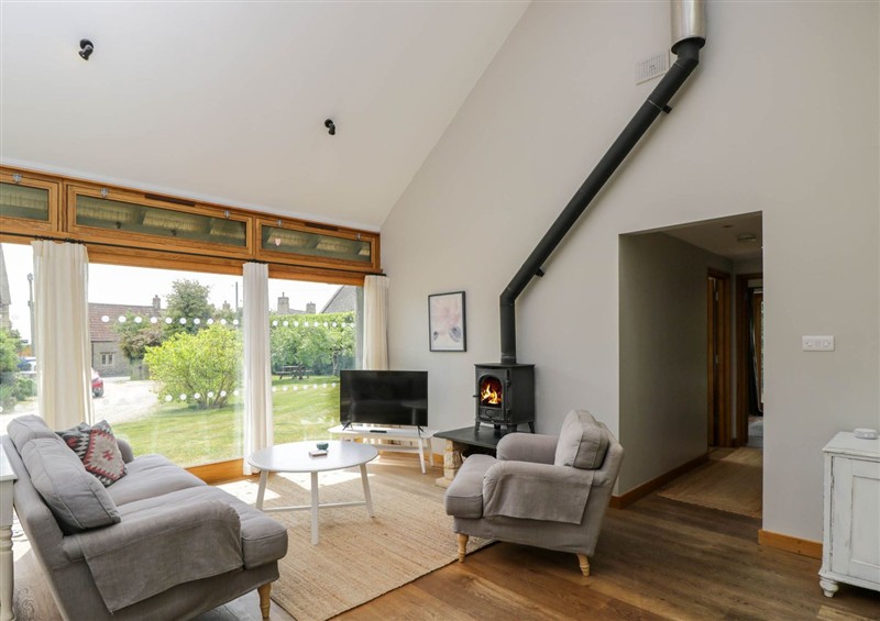 The living area at The Barn at Daubeneys, Colerne