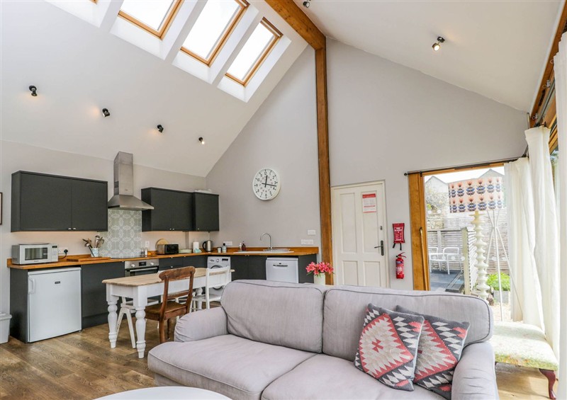 The living room at The Barn at Daubeneys, Colerne