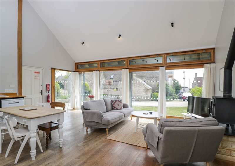 This is the living room at The Barn at Daubeneys, Colerne