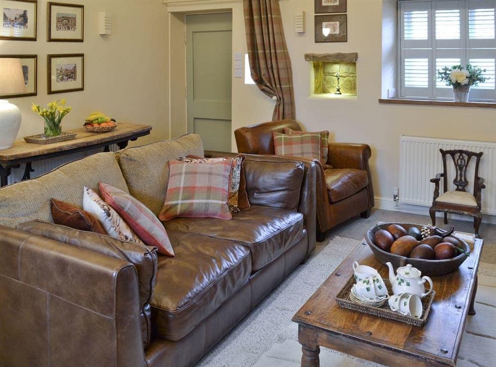 Charming living room at The Barn at Woodland View in Barlow, near Chesterfield, Derbyshire