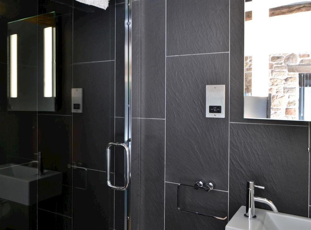 Modern en-suite shower rooom at The Barn in Brampton, Cumbria