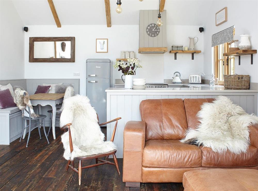Stylish open-plan living space at The Barn in Brighstone, Isle of Wight