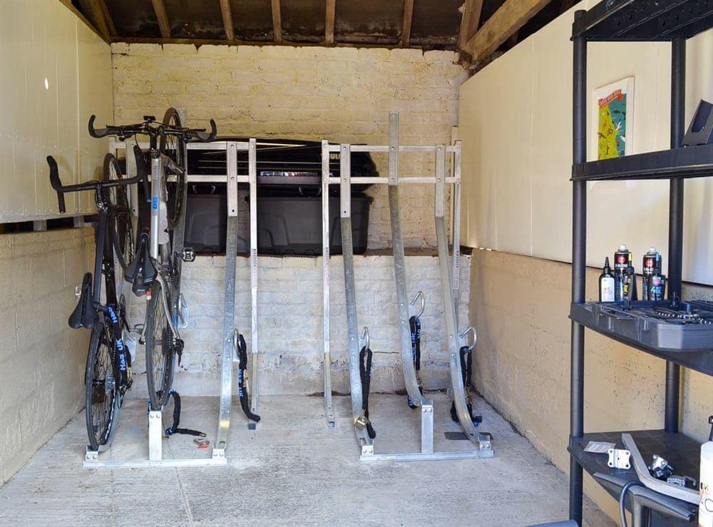 Bike store at The Barn in Buckton, near Flamborough, North Humberside