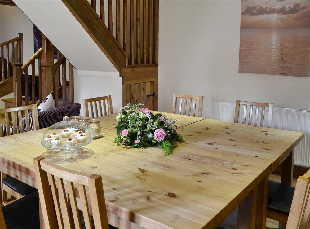 Dining area at The Barn in Buckton, near Flamborough, North Humberside