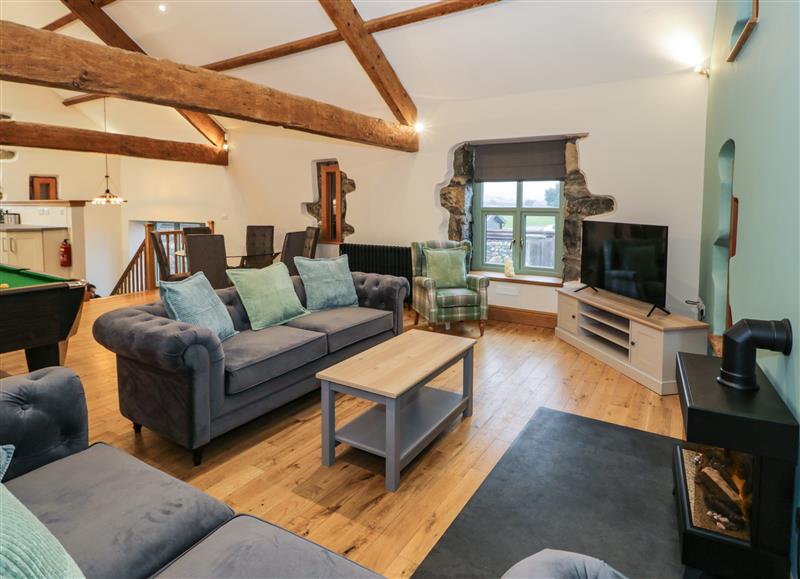 Enjoy the living room at The Barn by Lyons, Talybont near Barmouth